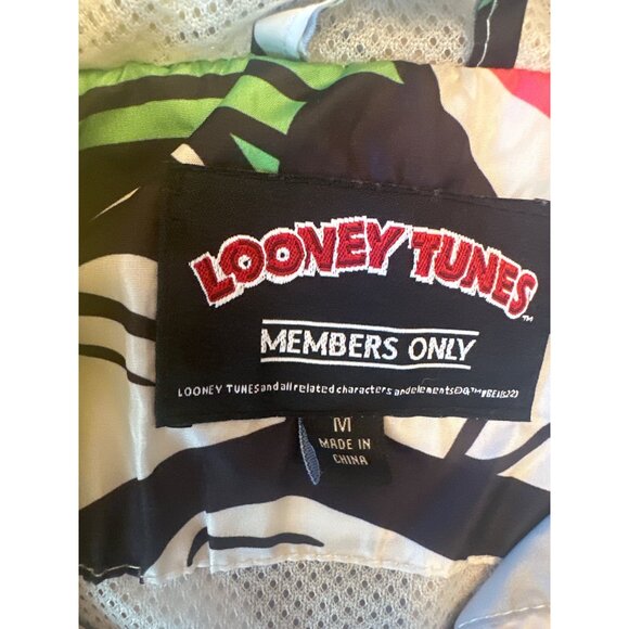 Looney Tunes Members Only Jacket M Polyester Streetwear Novelty - Picture 2 of 5